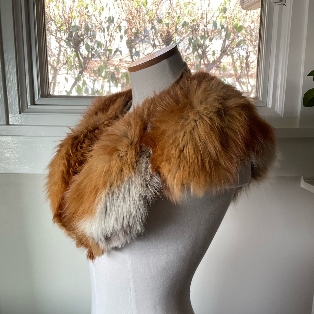 Vintage | Luxurious Red Fox Fur Stole Wrap Collar - Picture 4 of 11
